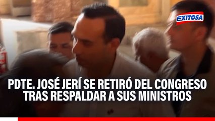 Pdte. José Jerí se retiró del Congreso tras respaldar a sus ministros previo al Voto de Confianza
