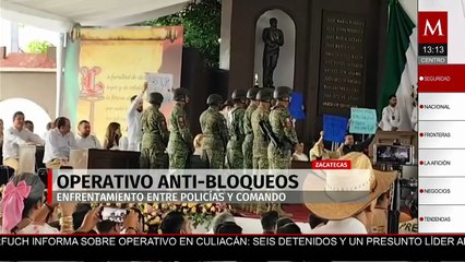 Activan operativo "anti bloqueos” tras enfrentamiento en Zacatecas