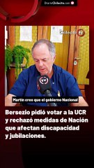 Bersezio pidió votar a la UCR y rechazó medidas de Nación que afectan discapacidad y jubilaciones.