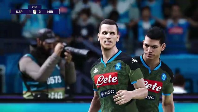 Goals & Action! AC Milan vs Napoli PES 2021 Master League Italy Cup