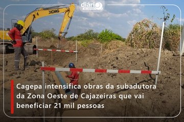 Cagepa intensifica obras da subadutora da Zona Oeste de Cajazeiras que vai beneficiar 21 mil pessoas