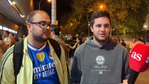 La afición del Real Madrid feliz tras la suspensión del partido en Miami
