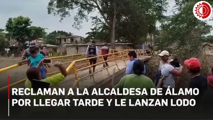 Indignación en Álamo: pobladores le lanzan lodo a la alcaldesa