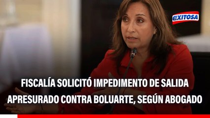 Dina Boluarte: La Fiscalía ha requerido un impedimento de salida apresurado, señala su abogado