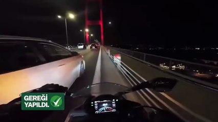 İstanbul'da 'makas atarak' trafiği tehlikeye düşüren motosiklet sürücüsü yakalandı