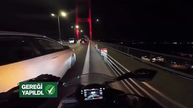 İstanbul'da 'makas atarak' trafiği tehlikeye düşüren motosiklet sürücüsü yakalandı