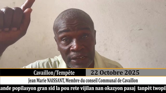 Jean Marie NAISSANT mande popilasyon gran Sid la rete vijilan nan pasaj tanpèt twopikal Melissa