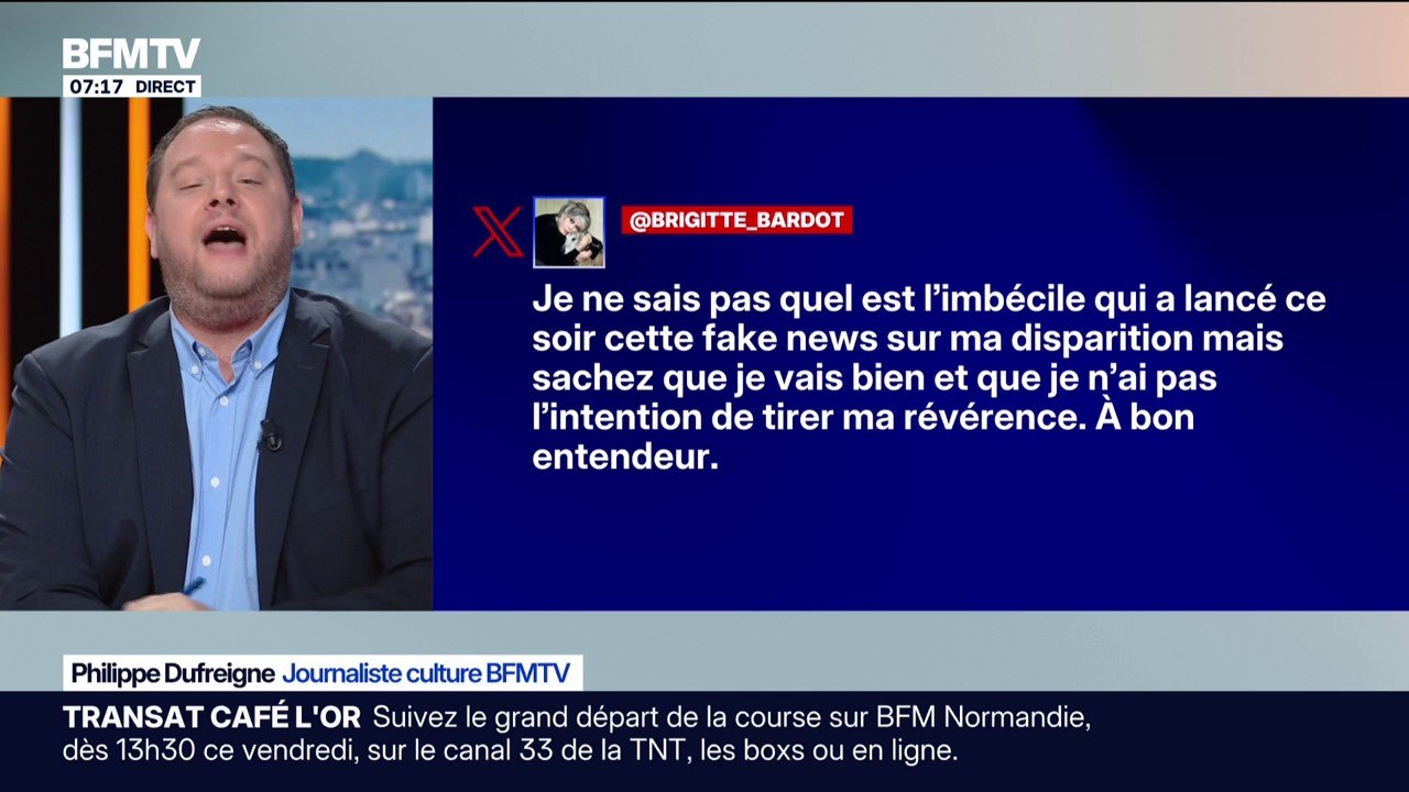 "Je vais bien et je n'ai pas l'intention de tirer ma révérence": Brigitte Bardot dément des rumeurs sur sa disparition
