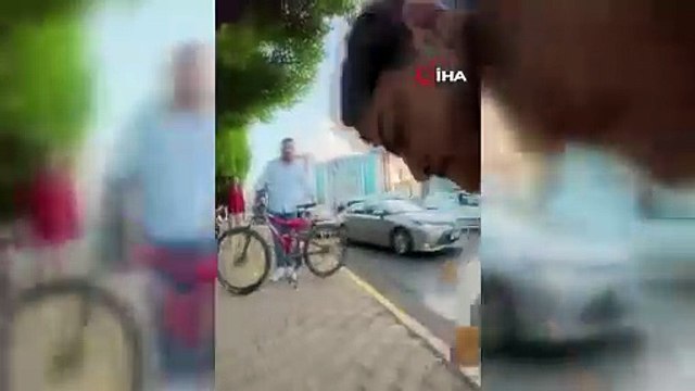 Sokakta ağızlıksız gezdirilen ’Rottweiler’ cinsi köpek dehşet saçtı... O anlar kamerada