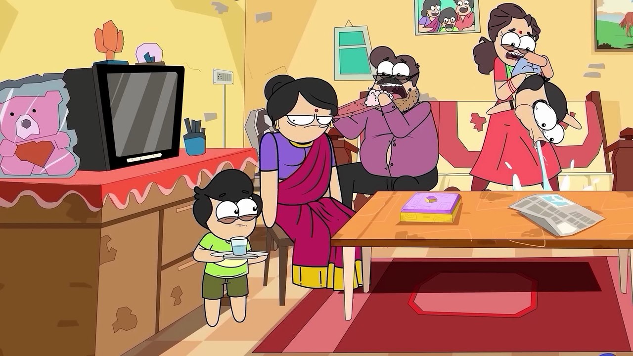 Anime Cartoon Movie Indian Middle Class familie...