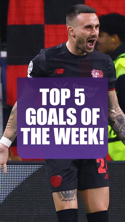 UEFA Champions League Top 5 Goals Of The Week! #UCL #football #shorts