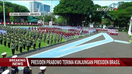 Momen Menteri Kabinet Merah Putih Ikut Sambut Presiden Brasil di Istana Merdeka