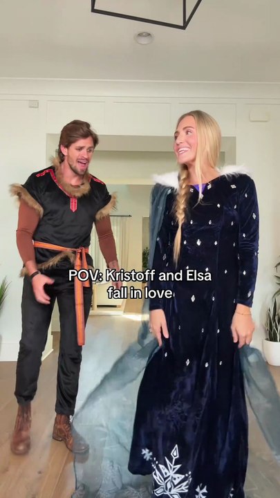 Kristoff and Elsa?👀 #Halloween