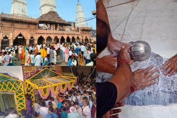 चारों तरफ आस्था का सैलाब, फिजां में गूंज रहे गिरिराज महाराज के जयकारे