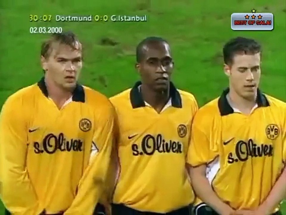 Borussia Dortmund vs. Galatasaray SK Maçın tamamı  UEFA Kupası 1999-2000  Son 16 turu, 1. maç  Westfalen Stadyumu  (Dortmund)   2 Mart 2000