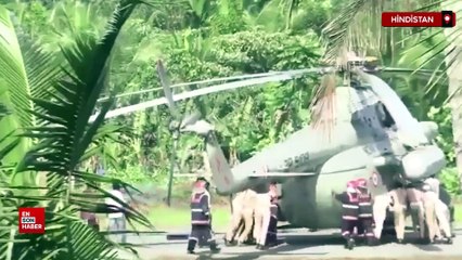 Hindistan Devlet Başkanı’nı taşıyan helikopter piste saplandı