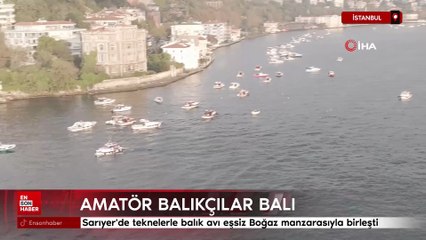 İstanbul'da teknelerle balık avı eşsiz Boğaz manzarasıyla birleşti