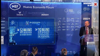 Louzán: "La Supercopa de España generaba antes un millón de euros; ahora, más de 50 millones