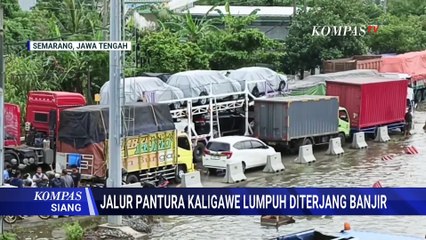 Kondisi Terbaru Jalur Pantura Kaligawe Usai Diterjang Banjir | KOMPAS SIANG