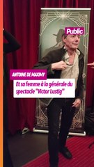 Antoine de Maximy et sa compagne Magalie lors de la Générale à Bobino du spectacle "Victor Lustig