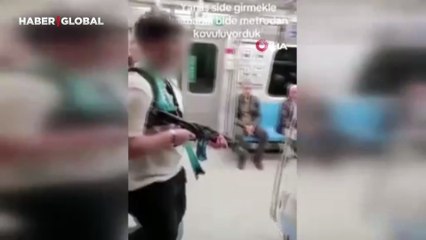 Kadıköy metrosunda oyuncak tüfekle gezip sosyal medyada paylaştı: Gözaltına alındı