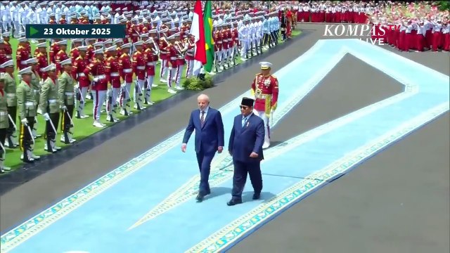 Depan Prabowo, Presiden Brasil Lula da Silva Gemas Hampiri Siswa SD usai Periksa Pasukan