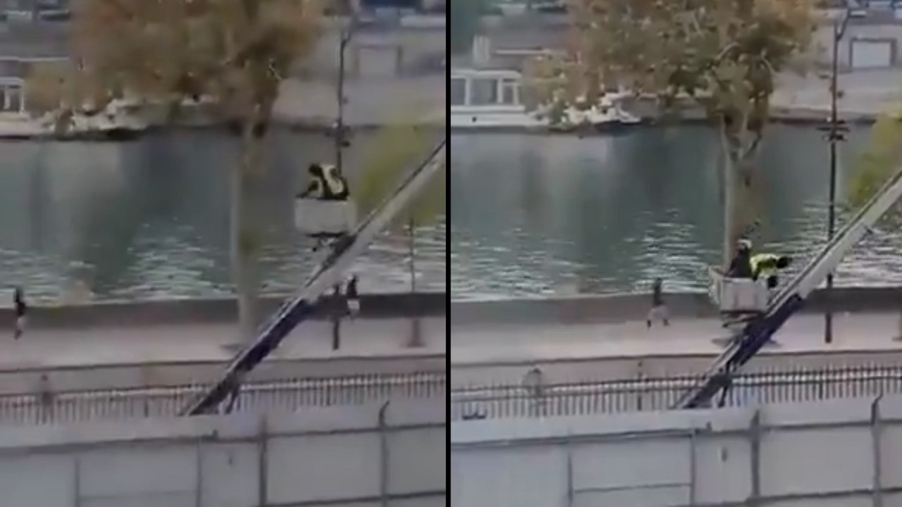 Nuevo vídeo del robo en el Louvre de los ladrones huyendo tras hacerse con las joyas