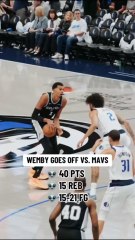 🌟 Match de folie dans la nuit !Les San Antonio Spurs ont dominé 125-92 les Dallas Mavericks et toute l’attention va à Victor Wembanyama : 40 points + 15 rebonds + 3 contres + 1 interception !