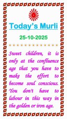 🇲🇰 Essence of Murli 25 October 2025 English in Male Voice| #brahmakumaris #madhuban #shantivan