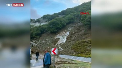 Gökçeada'da sel ve heyelan