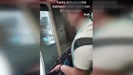 Elinde oyuncak tüfekle metroyu birbirine kattı! Gözaltına alındı