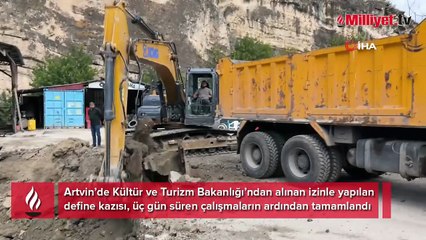 Artvin'de 3 tonluk altın heyecanı! Bakanlıktan izinli define kazısı