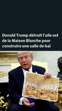 Donald Trump montre des photos de la future salle de bal à la Maison Blanche
