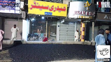 Hydri Market Road Construction Start by North Nazimabad Town.