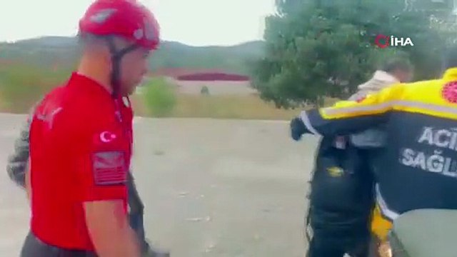Antalya’da dağda mahsur kalan biri jeoloji mühendisi iki kişi askeri helikopterle kurtarıldı