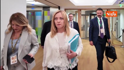 Meloni arriva al consiglio Ue di Bruxelles