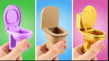 Des idées de bricolages en carton : Du budget au milliardaire 📦 Idées de salle réelle vs miniature !