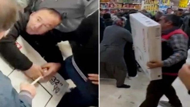 32 ekran televizyonlar bin liraya satışa sunulunca izdiham yaşandı