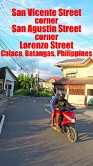 San Vicente corner San Agustin Street corner Lorenzo Street in Calaca, Batangas, Philippines