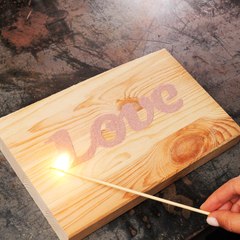 She just engraved wood with matchstick powder!?  Insane! 🤯