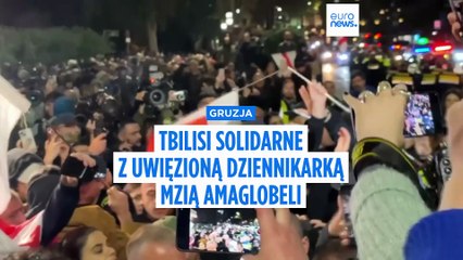 Tysiące ludzi w Tbilisi protestuje w obronie uwięzionej dziennikarki Mzii Amaglobeli