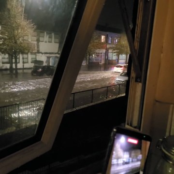 Battle Road, St Leonards flooded