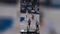 Spurs - le bloc puis le 3 points de wembanyama face aux mavs