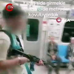 Metroda oyuncak tüfekle video çeken genç gözaltına alındı