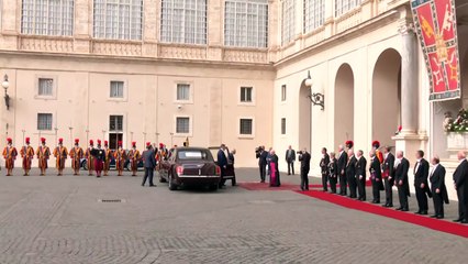 King and Queen arrive at Vatican to meet Pope Leo