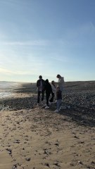 Haslemere mum Sophie Disley is raising funds and awareness for CoppaFeel! Here she enjoys a family day at the beach before her life-saving early breast cancer  diagnosis