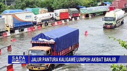 Banjir Genangi Jalur Pantura Kaligawe Semarang, Lalu Lintas Nyaris Lumpuh | SAPA MALAM