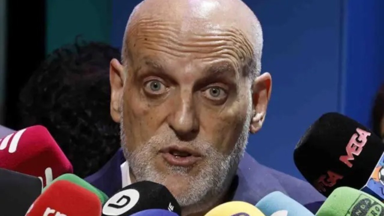 Tebas explica por qué no se vio por televisión la protesta de los jugadores