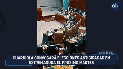 Guardiola convocará elecciones anticipadas en Extremadura el próximo martes