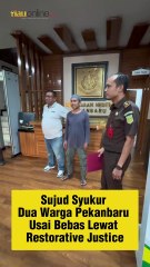 Sujud Syukur Dua Warga Pekanbaru Usai Bebas Lewat Restorative Justice